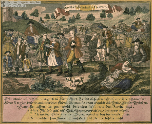 Die Salzburger Protestanten auf dem Weg nach Preussen im Jahre 1732 (1734)
